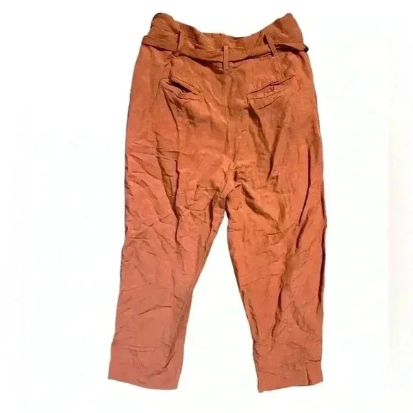 Madewell Rust Paperbag Waist Trousers - Picture 6 of 6